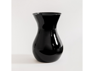 Skleněná černá váza ASTA 18 cm