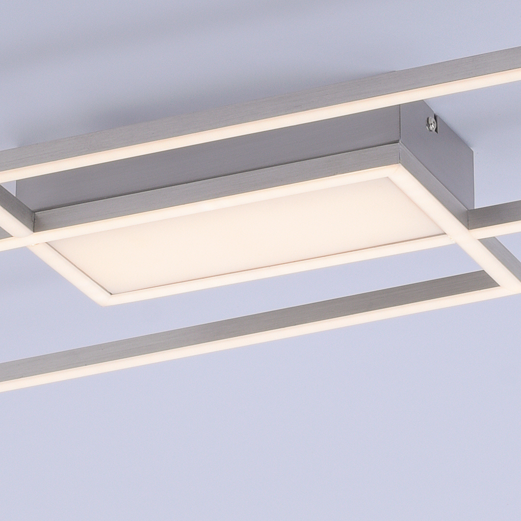 Stříbrné stropní LED svítidlo s dálkovým ovládáním ASMIN