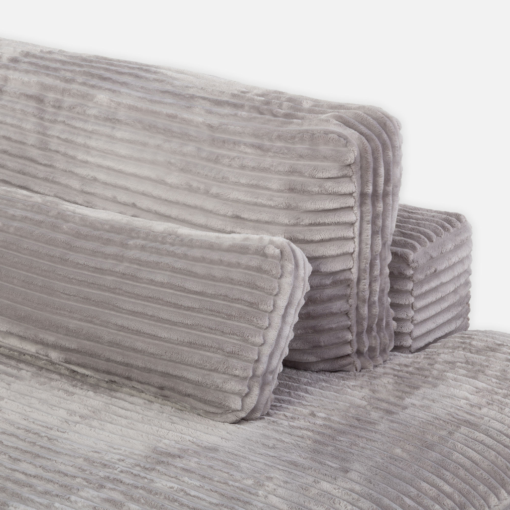 Šedá rozkládací rohová sedací souprava LYNETTE pravá