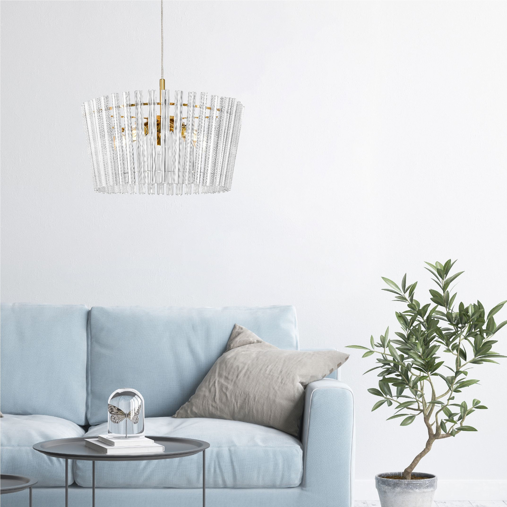 Závěsné glamour svítidlo BACH 41 cm zlaté