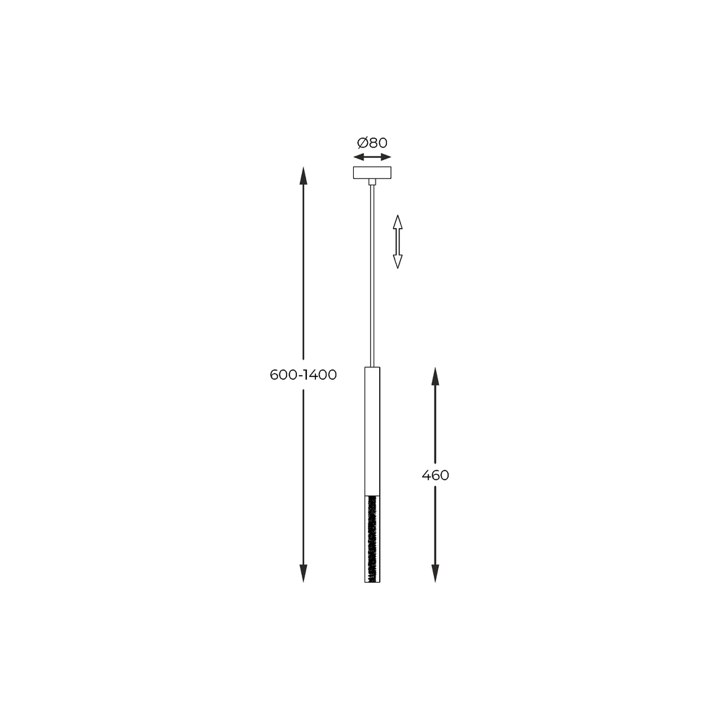 Závěsné svítidlo ONE LED P0461-01E-S8S8