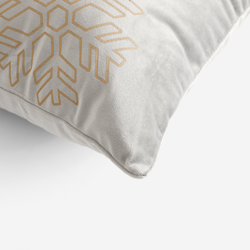 Povlak na polštář sváteční šedý SNOV 45x45 cm