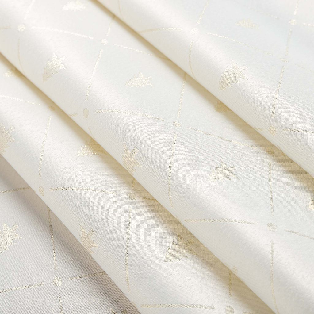 Běhoun glamour se vzorem vánočních stromečků ecru LUMINE 40x120 cm