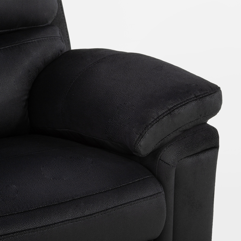 Černé relaxační křeslo s elektrickým polohováním DAKO