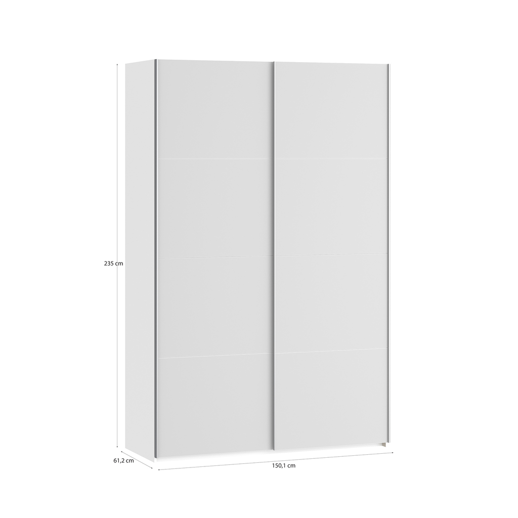 Skříň s posuvnými dveřmi FITIO lesk 150 cm