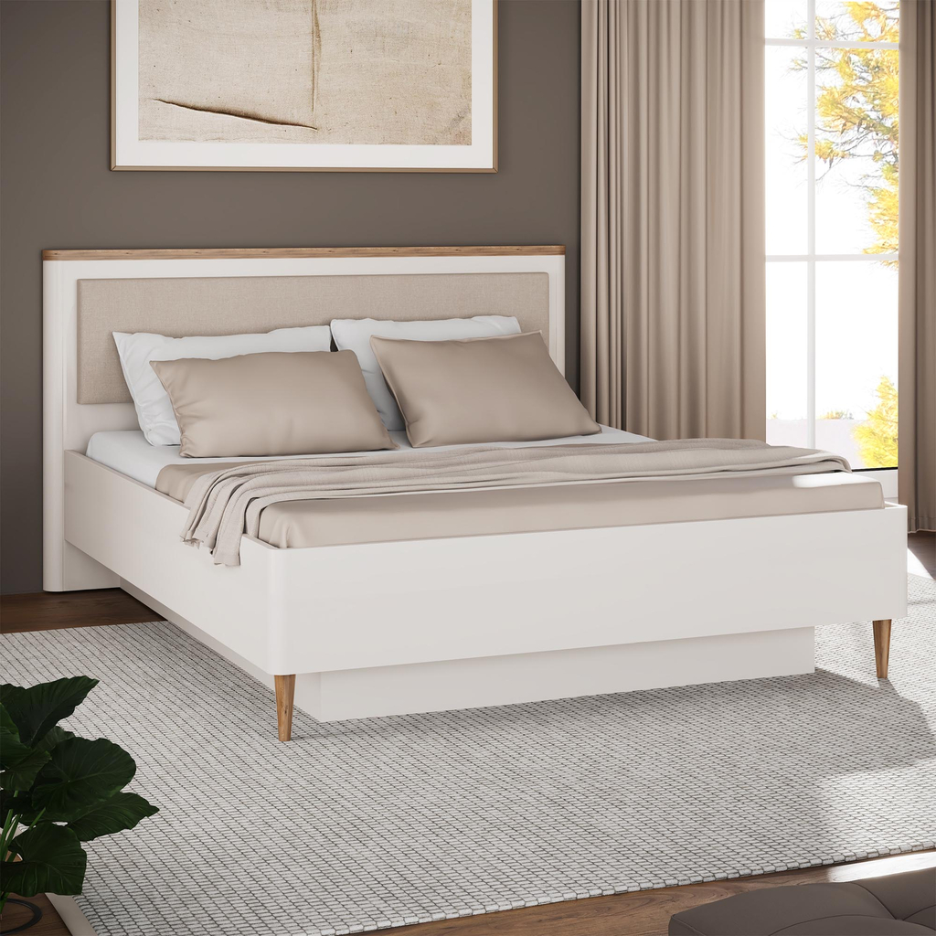 Postel s čalouněným čelem a roštem LACETTI 160x200