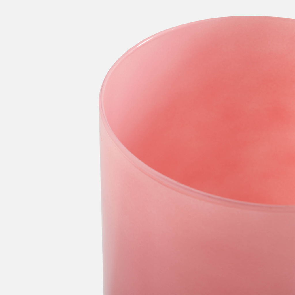Skleněná váza růžová LUCA 29 cm