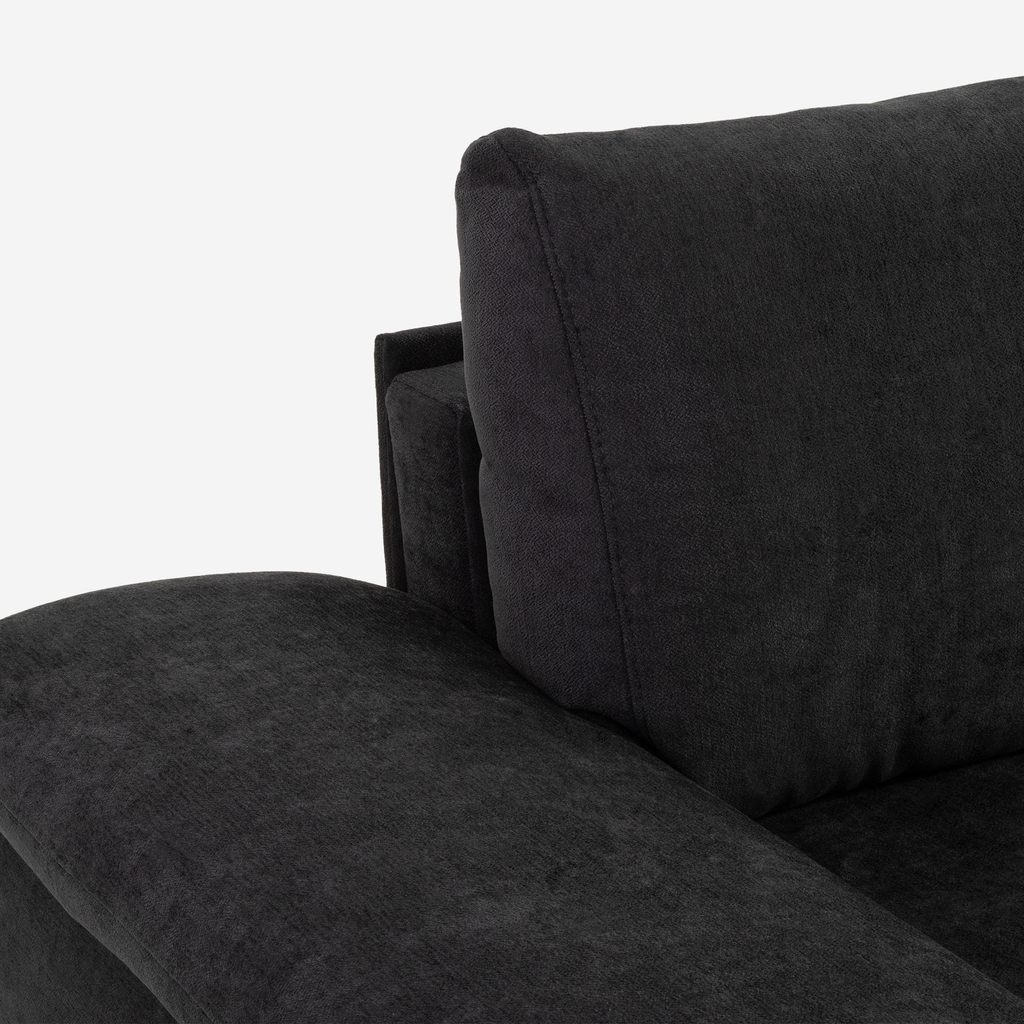 Černá rozkládací rohová sedačka Vespa levá