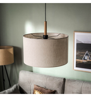 Šedé závěsné svítidlo DEVA NATURE I