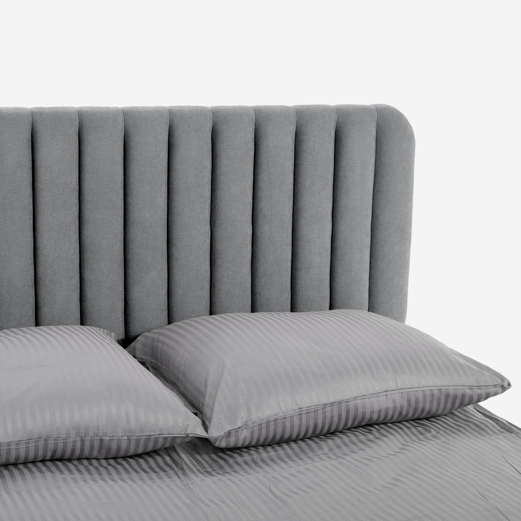 Šedá postel KELLY 160x200cm