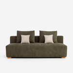 Třímístná rozkládací pohovka MOSS zelená