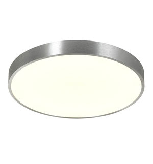 Kruhové stříbrné stropní LED svítidlo SIERRA 40 cm