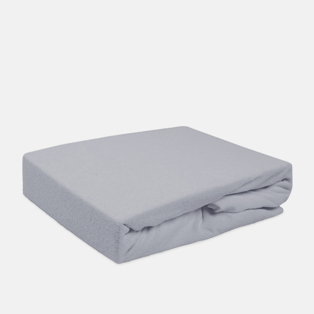 Froté prostěradlo s gumou popelavé PREMIUM 180x200 cm