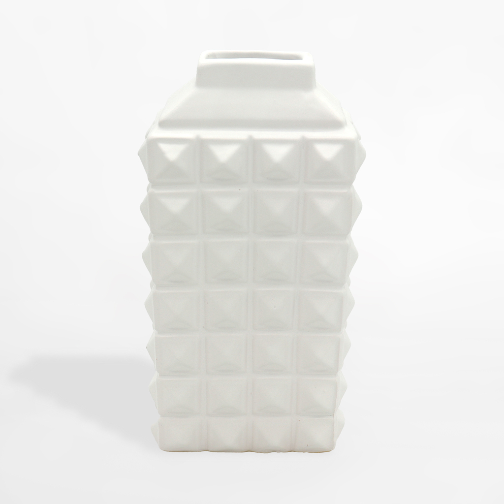 Moderní bílá váza 30 cm