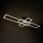 Stropní LED svítidlo s černým rámem a dálkovým ovládáním LUMENZ