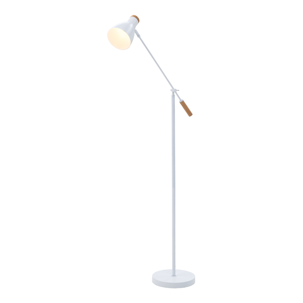 Skandinávská stojací lampa bílá JOSE