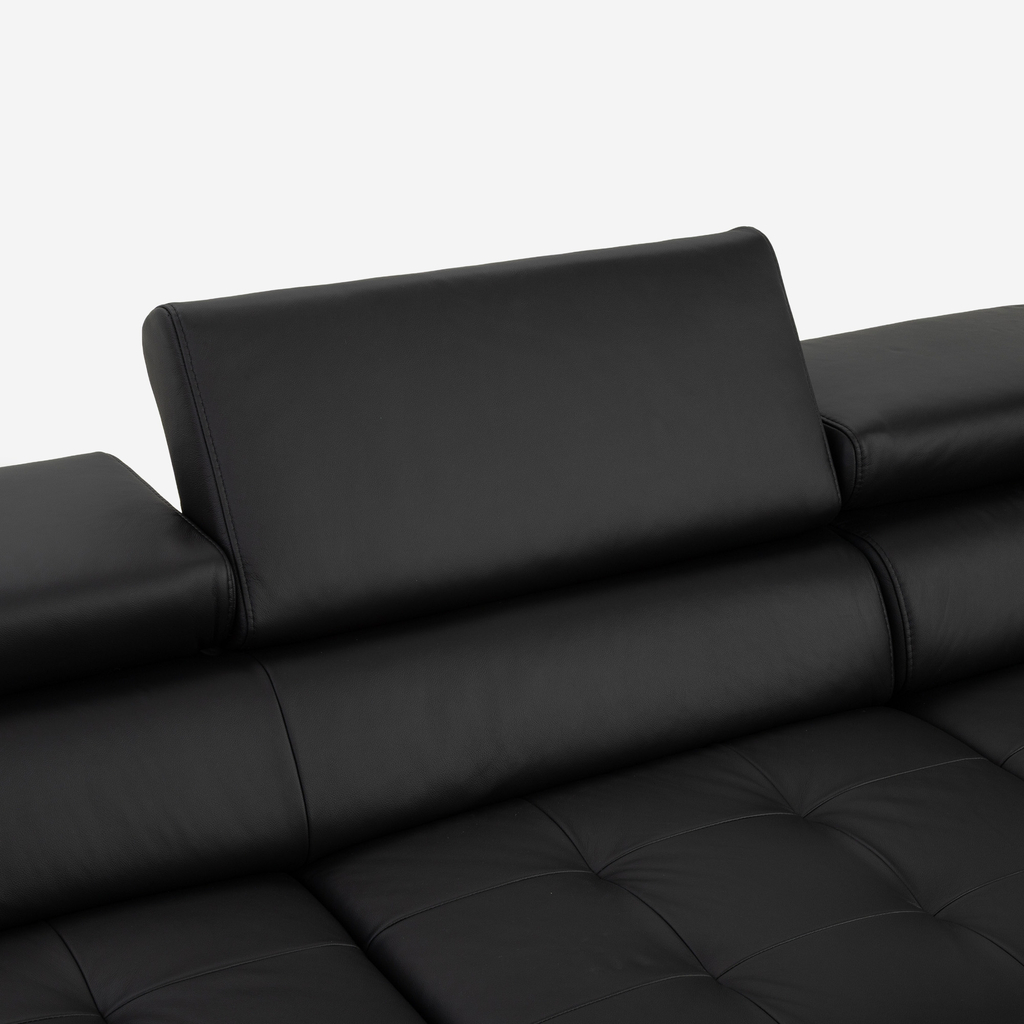 Rozkládací kožená rohová sedací souprava VANILLA NEW pravá