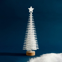 Dekorace bílý vánoční stromeček 37,5 cm MIX