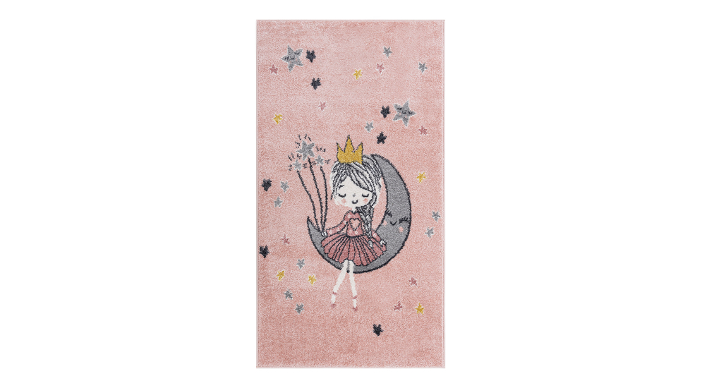 LUPPO růžový koberec s princeznou 80x150 cm