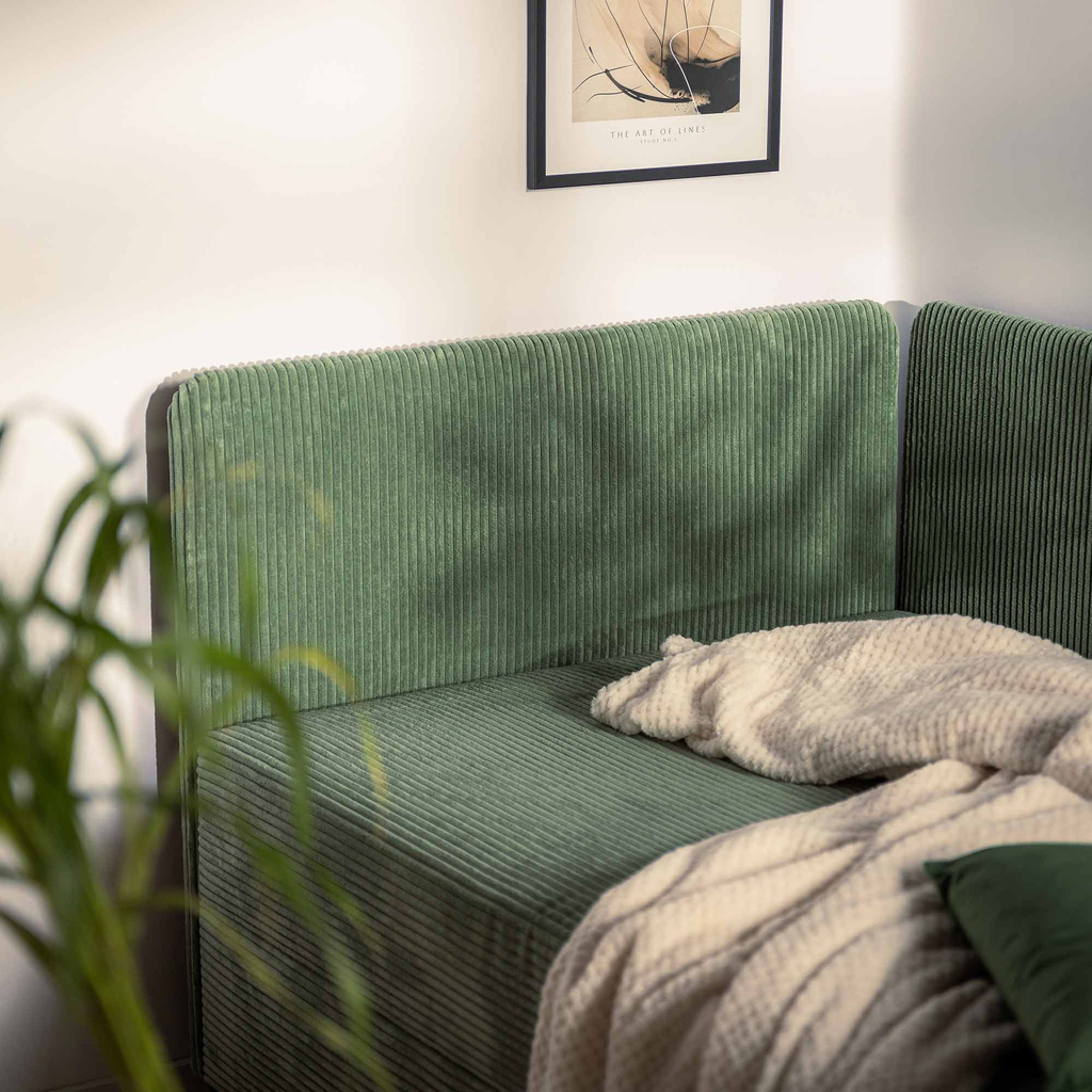 Rohová válenda světlezelená IBIS 90x200 cm