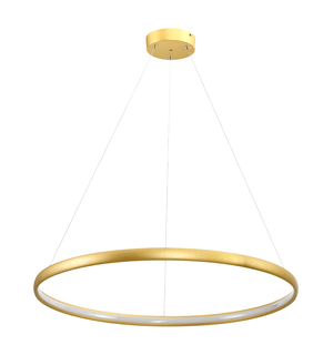 Kulaté závěsné svítidlo LED zlaté CARLO 80 cm