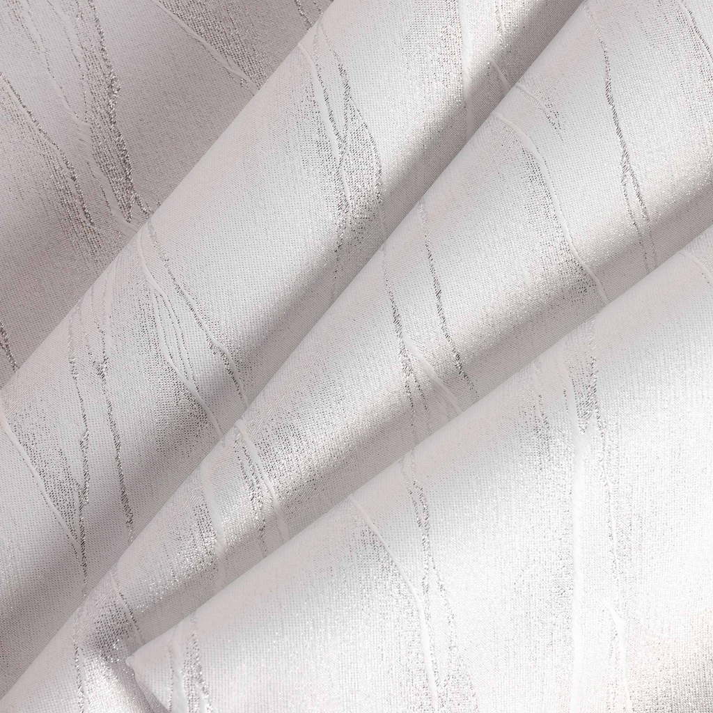 Bílý ubrus se stříbrným mramorovým vzorem LYMIO 40x120 cm