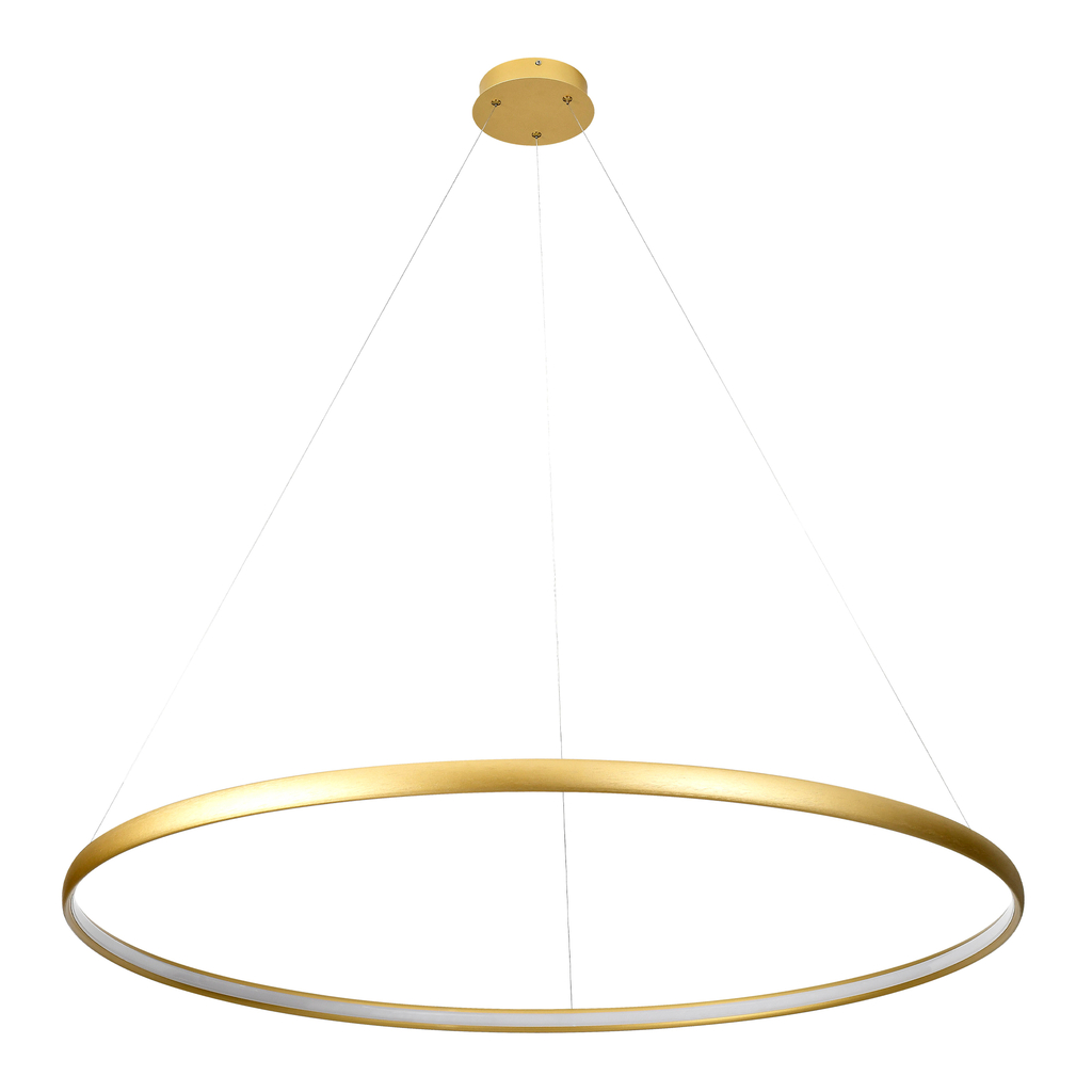 Zlaté závěsné LED svítidlo CARLO 120 cm