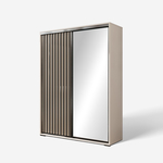 Šatní skříň s posuvnými dveřmí, zrcadlem a lamelami KOS 150 cm