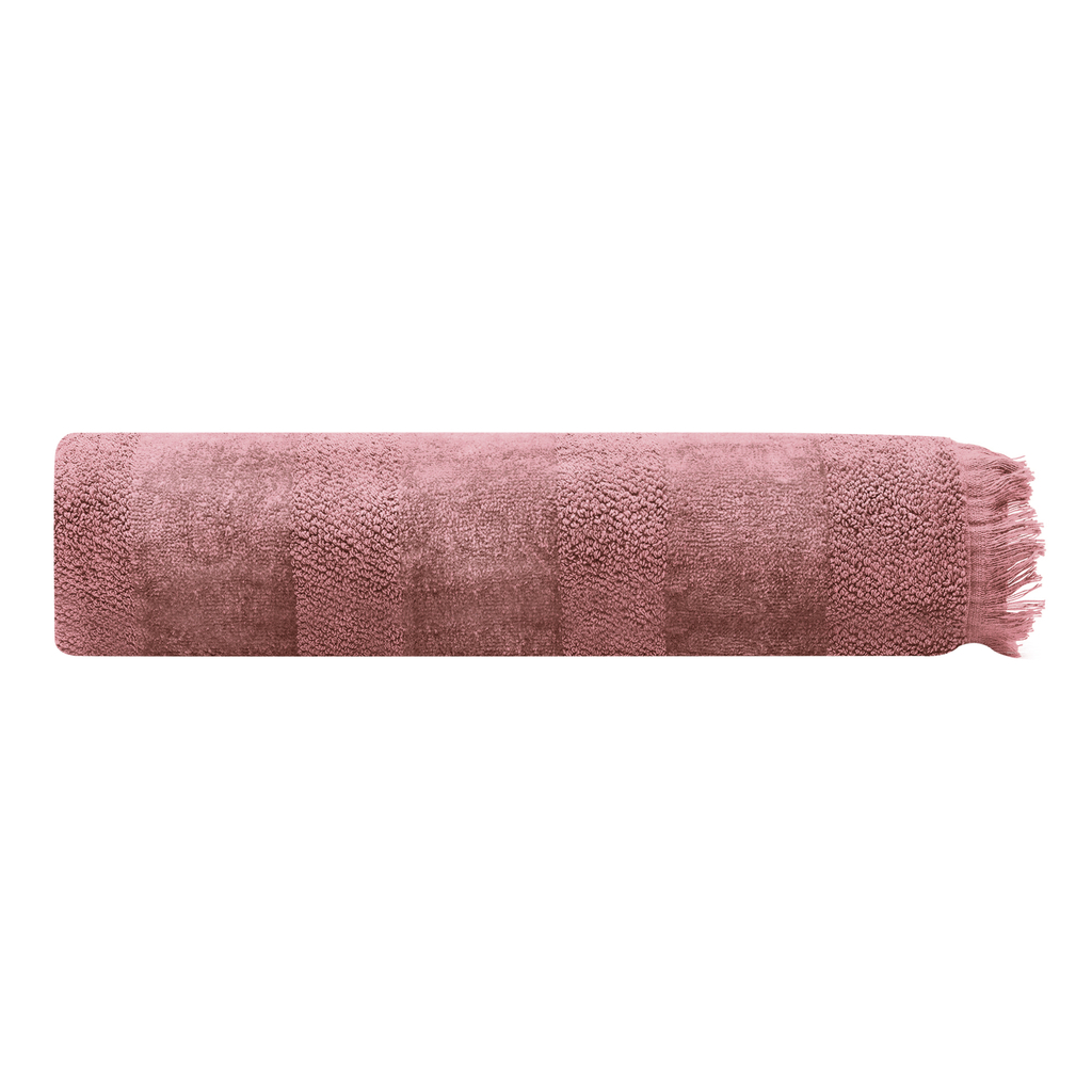 Bavlněný ručník růžový LANETTE 90x160 cm