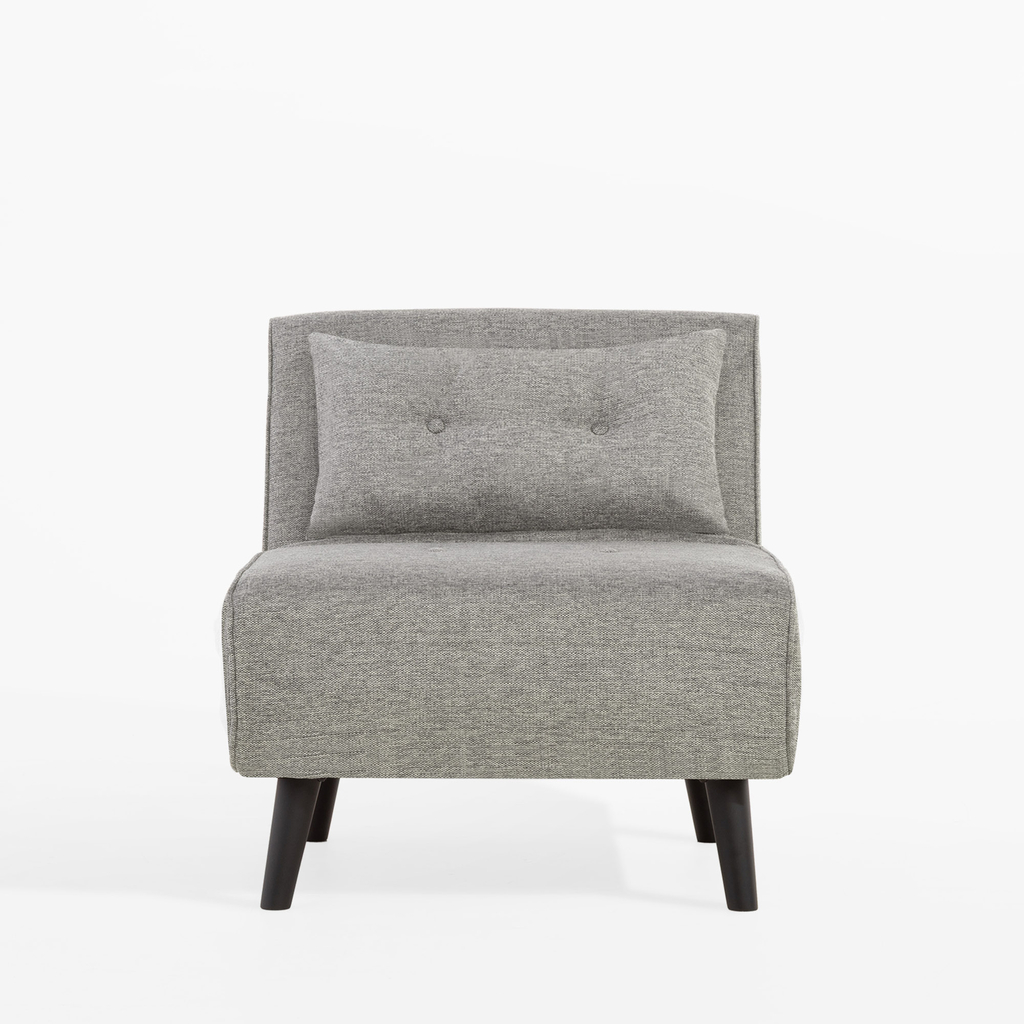 Rozkládací čalouněné křeslo šedé LAVILLA