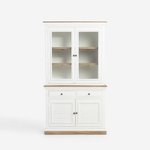 Rustikální vitrína starý ořech ALVERA 110 cm