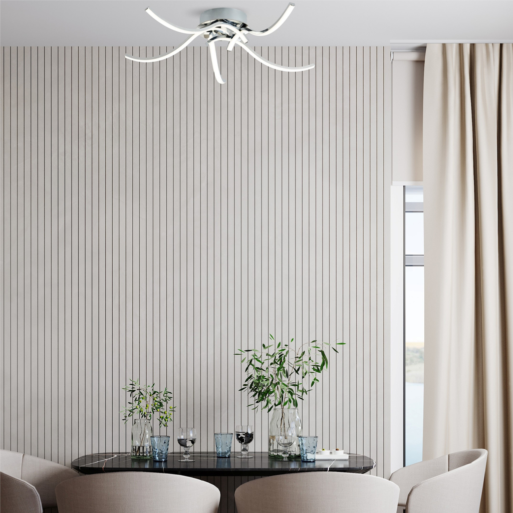 Chromované LED stropní svítidlo FOCUS 5