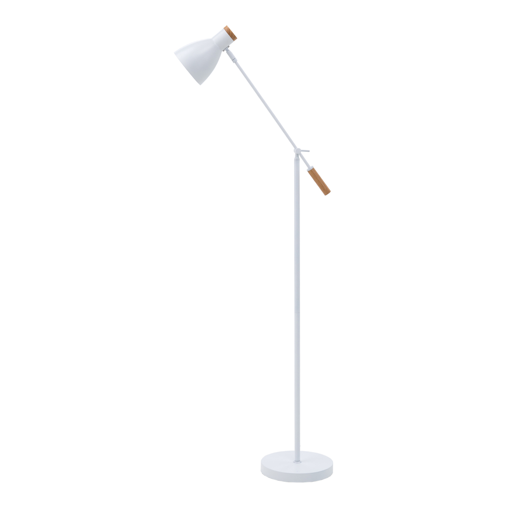 Skandinávská stojací lampa bílá JOSE