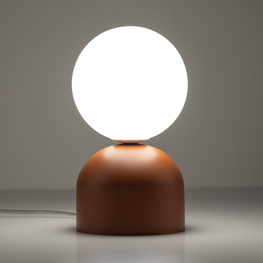 Stolní lampa podstavec v cihlové barvě MIKI