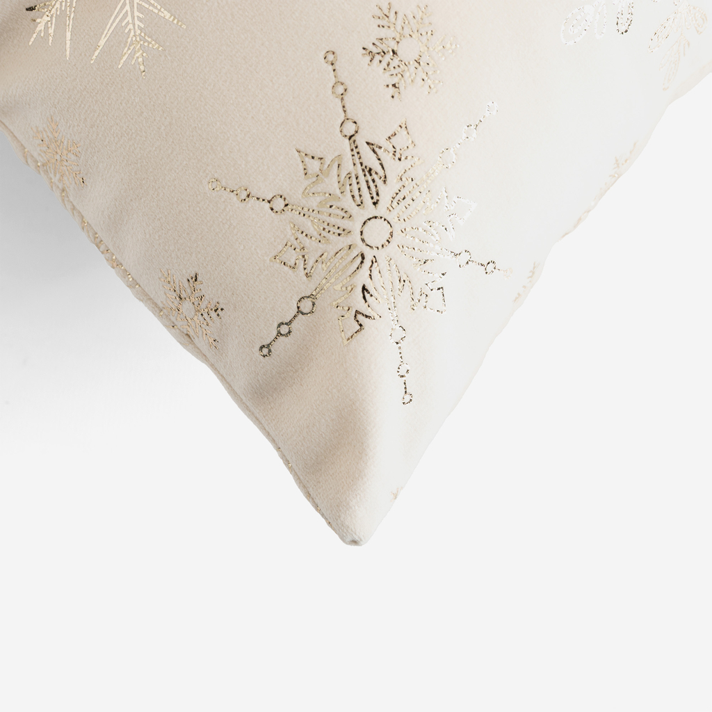 Dekorativní polštář s hvězdičkami krémový CELEBRI 45x45 cm