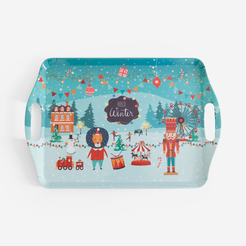 Servírovací vánoční podnos 45x30,5x2 cm MIX