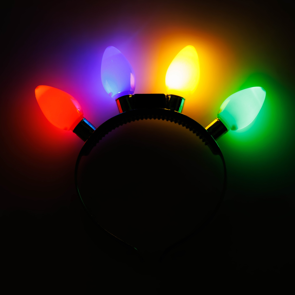 Čelenka, vánoční, svítící, MIX