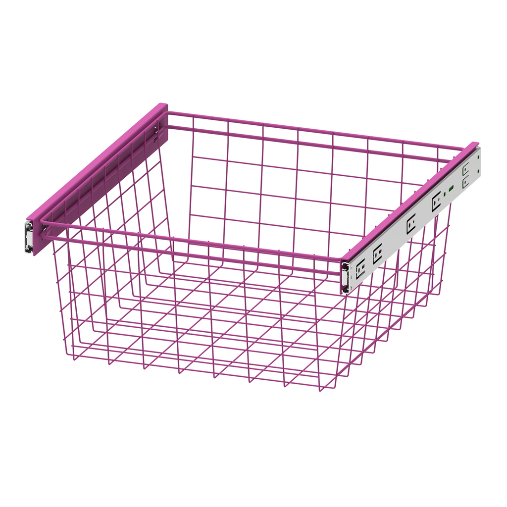 Kosz wysuwany różowy KIDDON do szaf ADBOX 50 cm