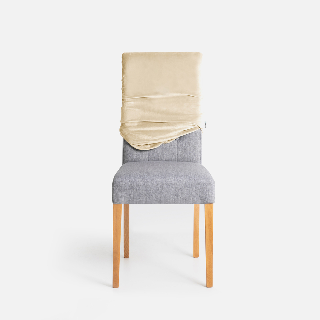 Potah na židli světle béžový SENTO 48x48x58 6 ks