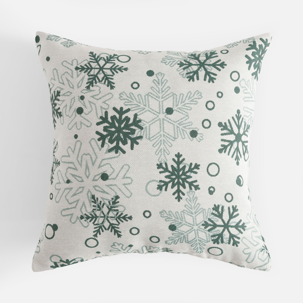 Povlak na polštář bílé sněhové vločky VINTRO 45x45 cm