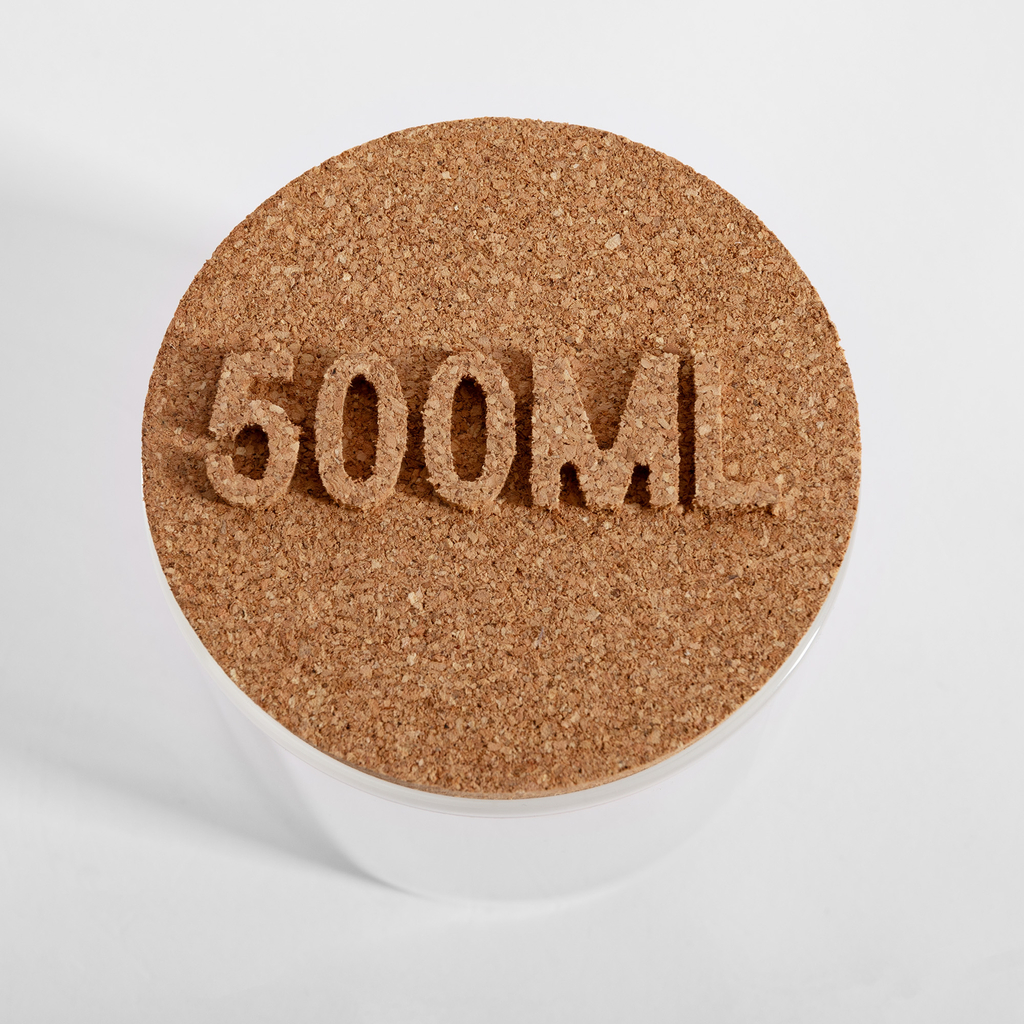 Skleněná dóza s korkovým víkem 500 ml