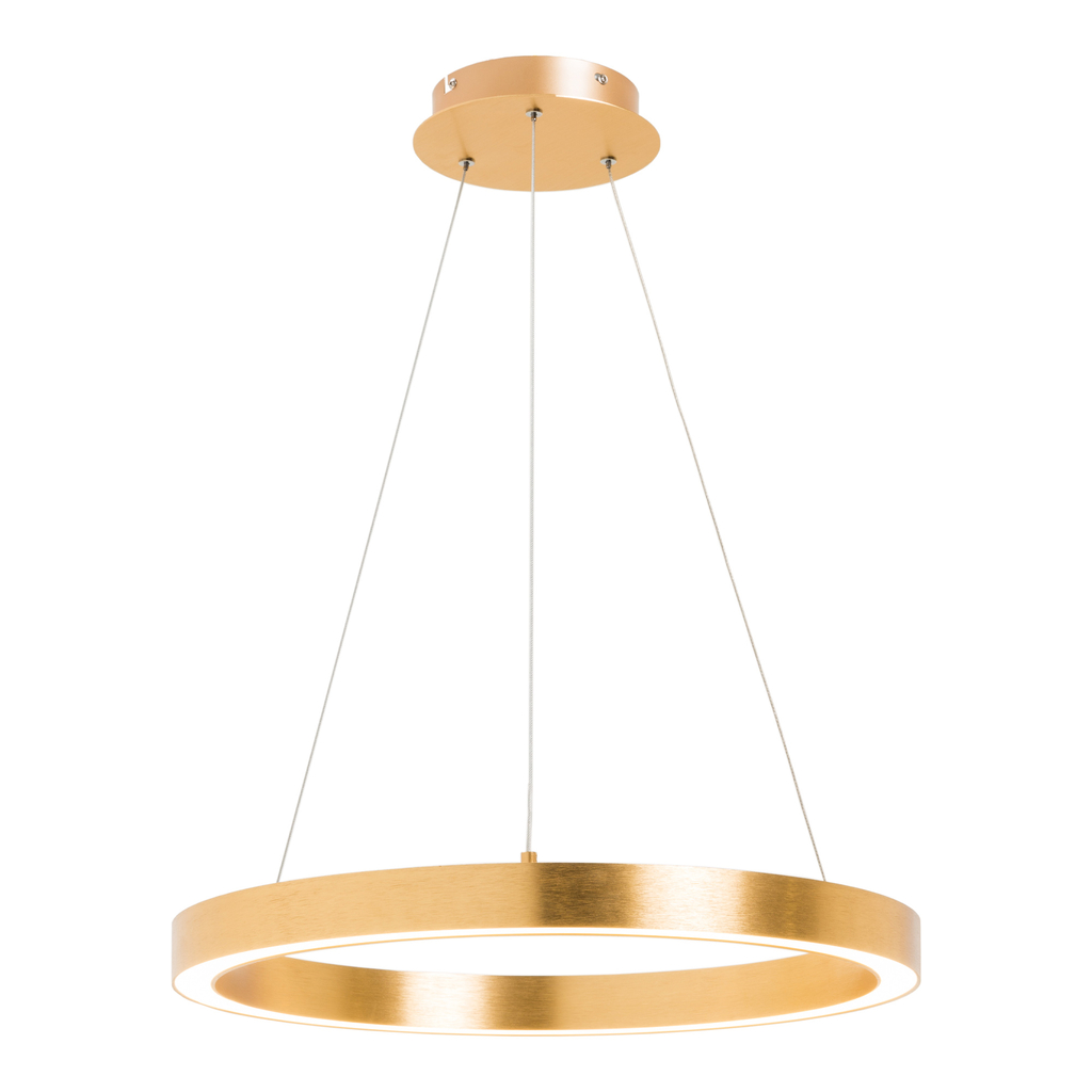Zlaté závěsné LED svítidlo CARLO 40 cm