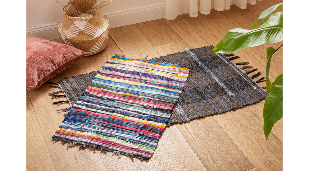 Ručně tkaný bavlněný koberec ALLADYN 45 x 75 cm