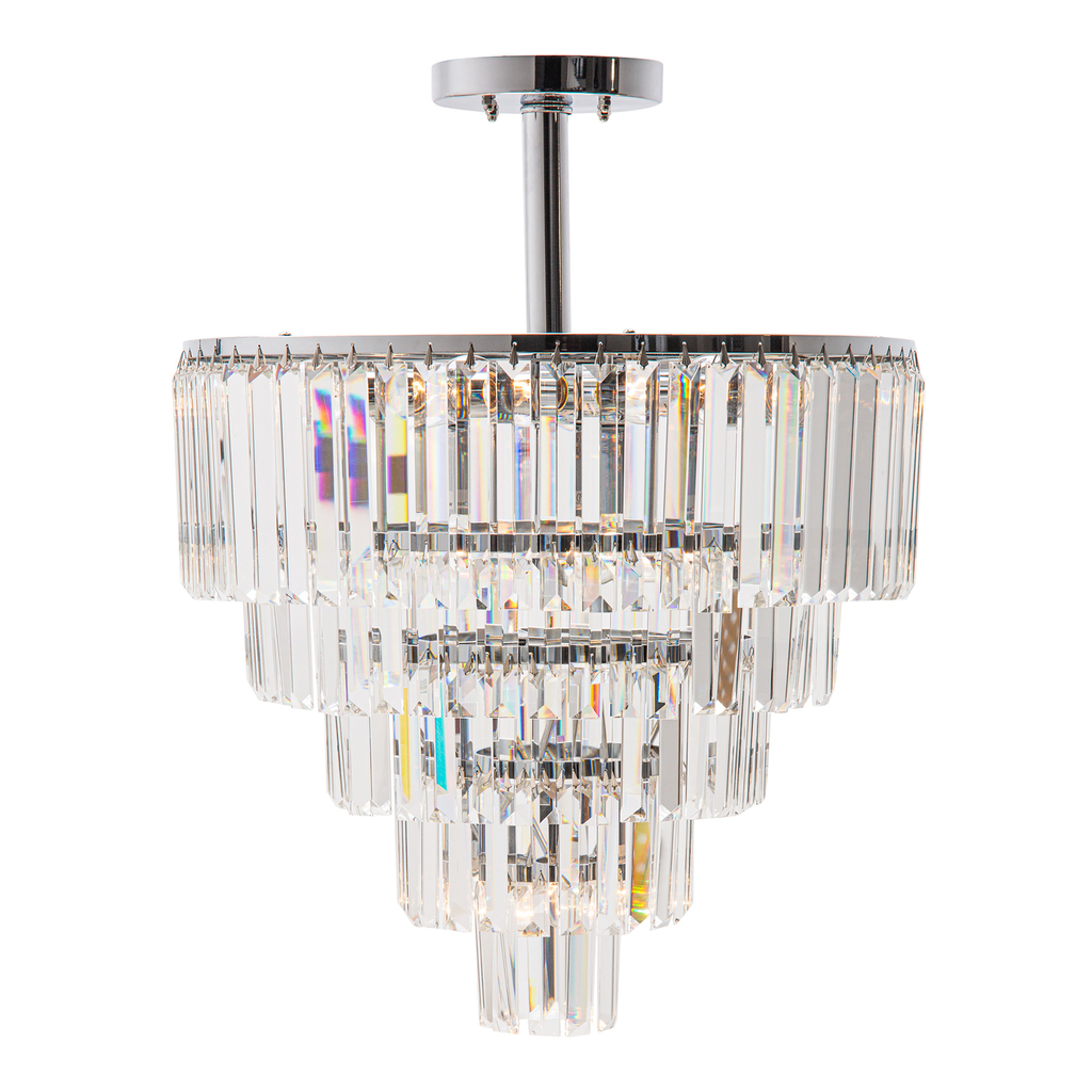 Chromované stropní svítidlo v glamour stylu AMEDEO 50 cm