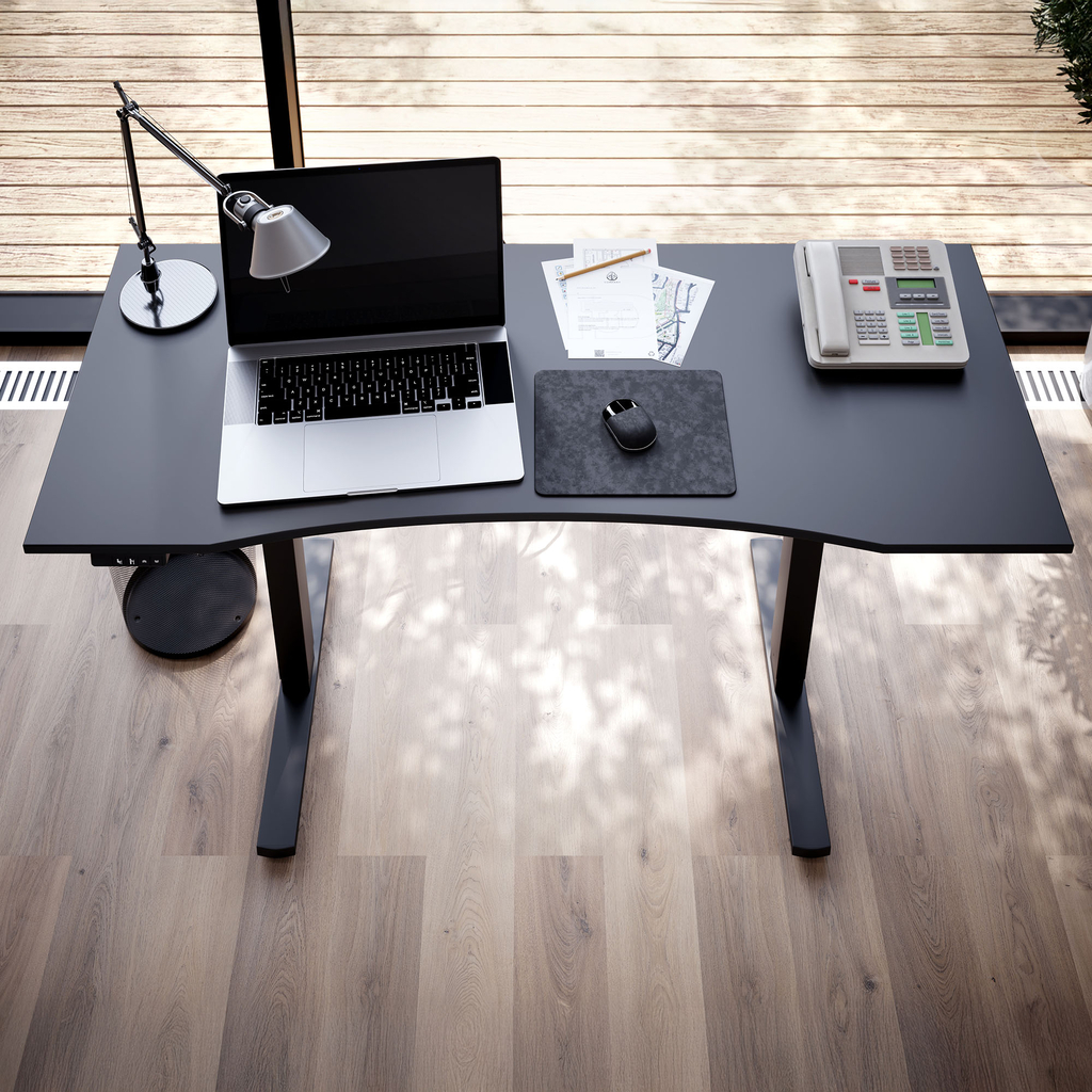 Polohovací stůl SMOOTH černý 120x58 cm