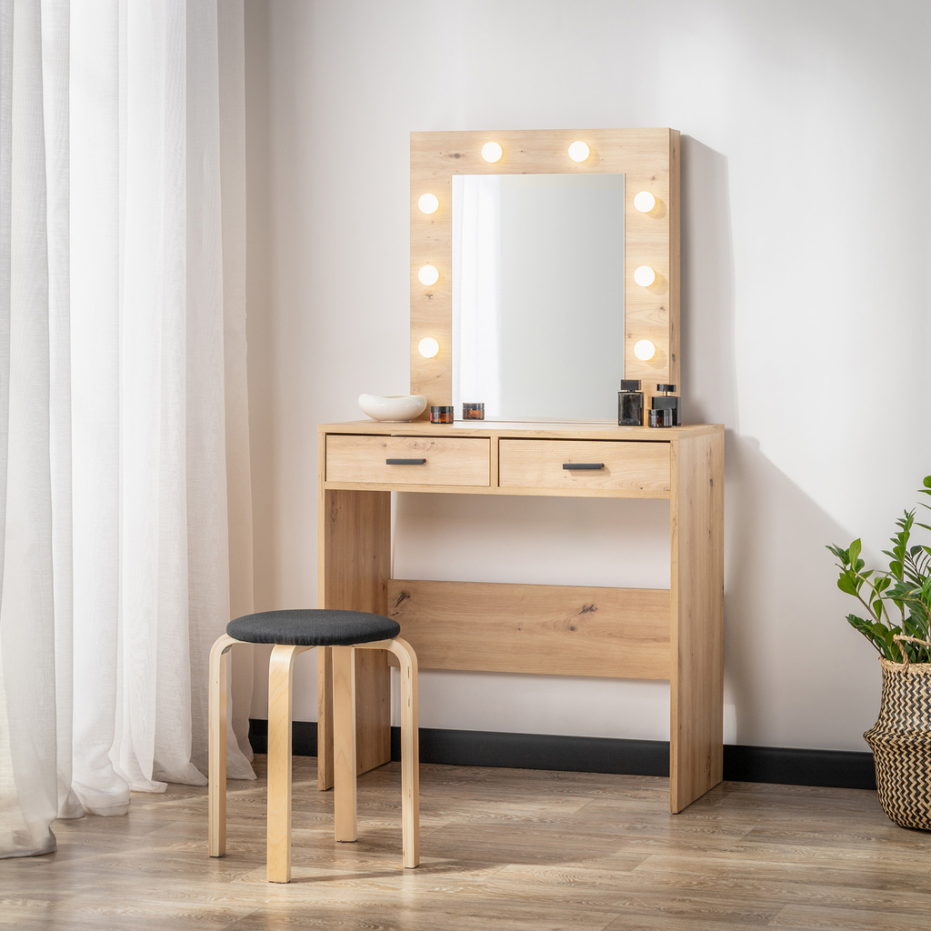 Toaletní stolek s osvětlením EMMA dub artisan