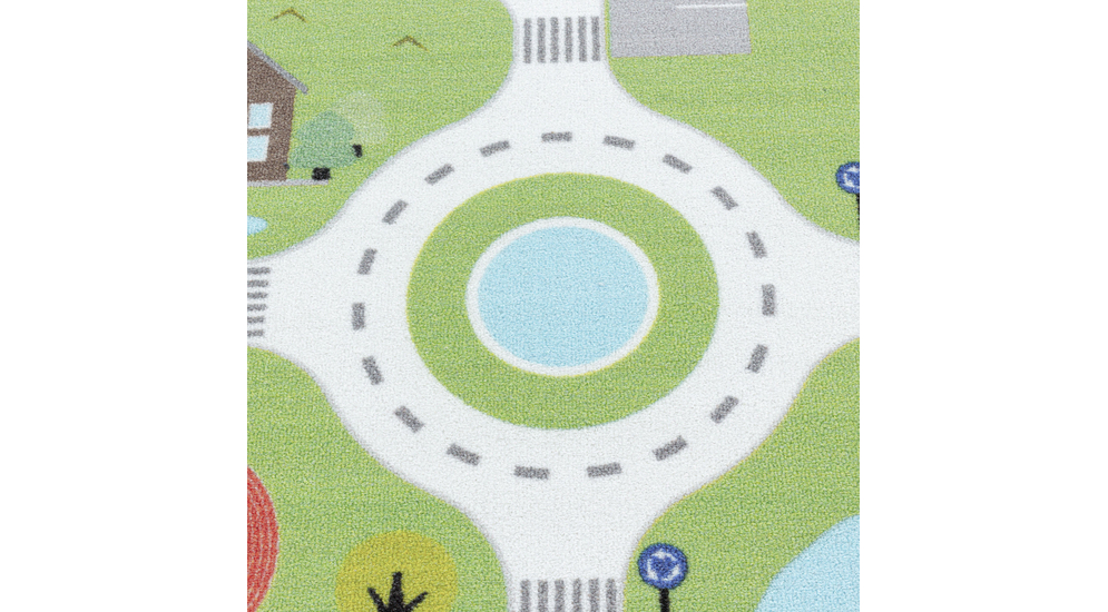 Zelený dětský koberec město PLAY 120x170 cm