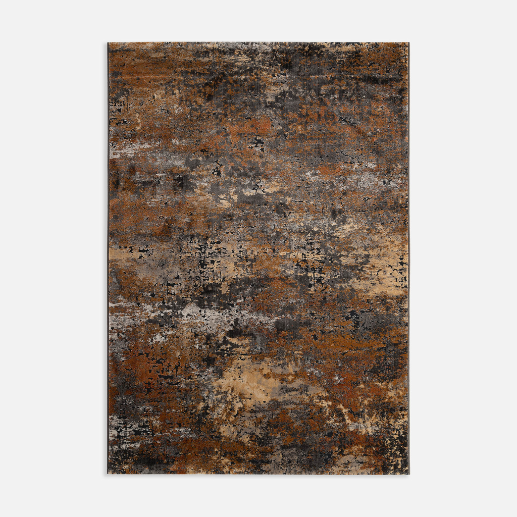 Abstraktní koberec šedo-červenohnědý NOVANTA 160x230 cm