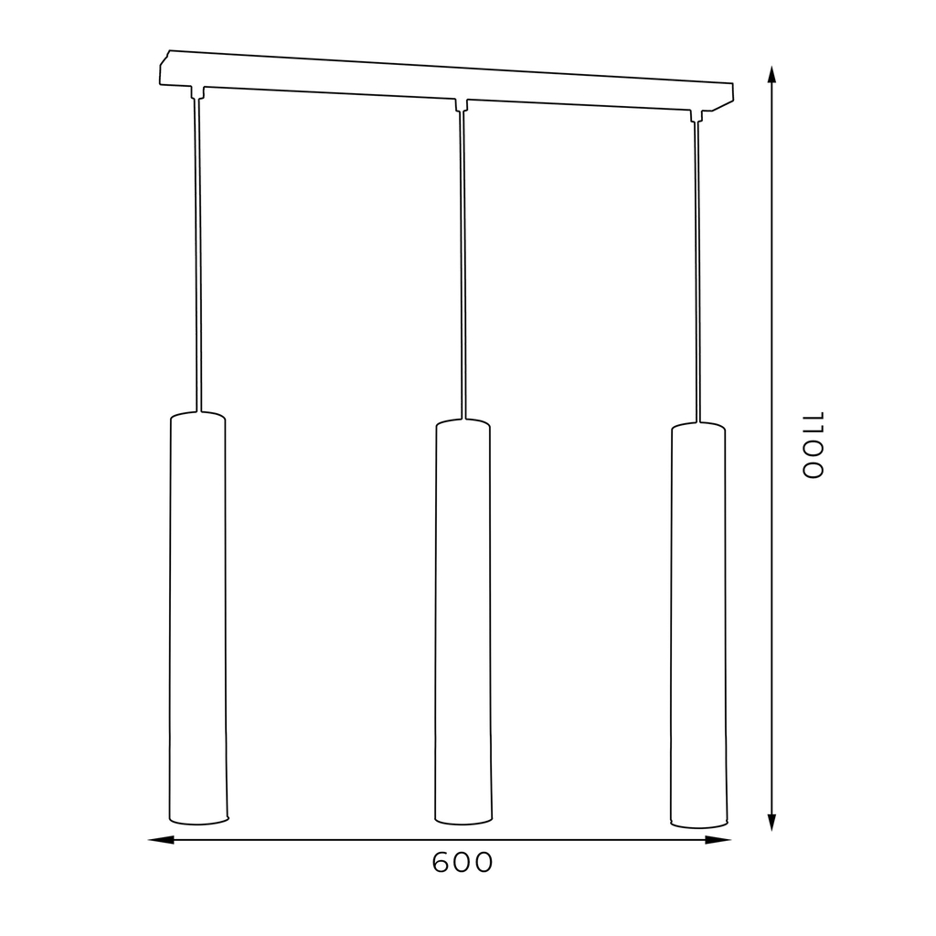 Černo-zlaté závěsné svítidlo válec ve stylu loft RENO III