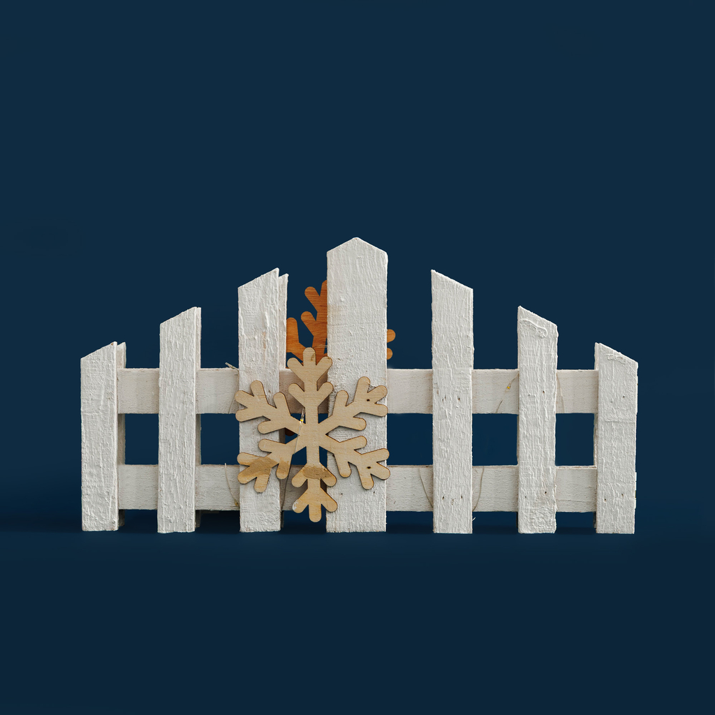 LED vánoční dekorace plot